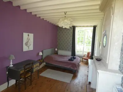 Coin salon dans l'établissement Gîte de la Ferme Feugère