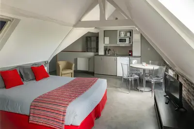 Cuisine ou kitchenette dans l'établissement Smart Appart Caen République