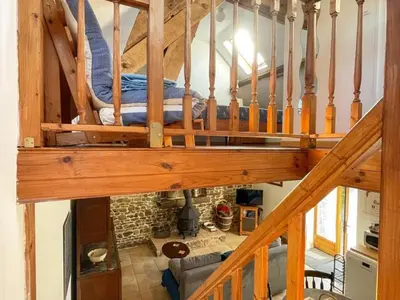 Coin salon dans l'établissement Maison individuelle avec spa et jardin, près de Domfront - FR-1-497-101
