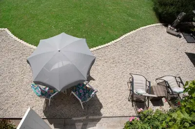Jardin de l'établissement Maison d'hôtes de charme La Rose de Ducey près du Mont Saint Michel
