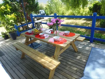 Jardin de l'établissement Mont gîte en Baie
