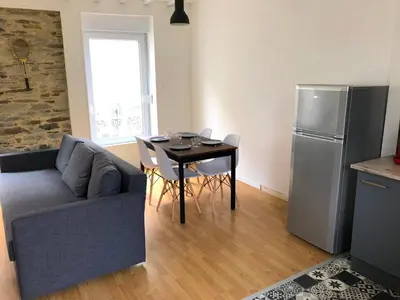 Cuisine ou kitchenette dans l'établissement Le Duplex