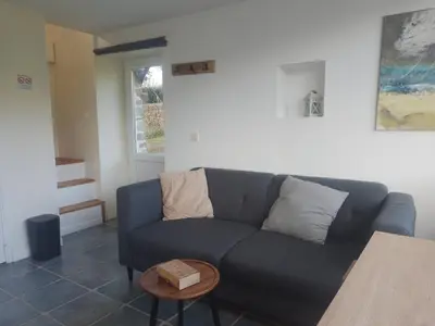Coin salon dans l'établissement Gite en Normandie