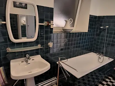 Salle de bains dans l'établissement B&B Chambres d'hôtes Ferme Mahyas