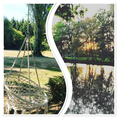 Jardin de l'établissement Gîtes des champs & Spa