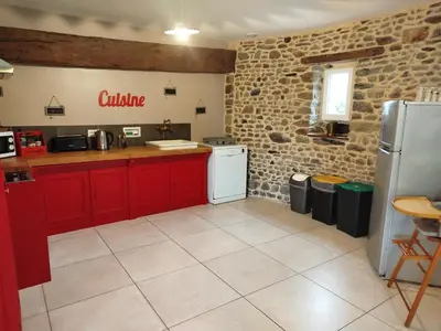Cuisine ou kitchenette dans l'établissement La Ferme d' Emerentine