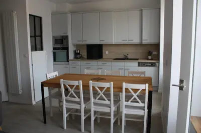 Cuisine ou kitchenette dans l'établissement L'ALBATROS