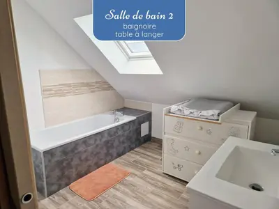 Plan de l'établissement Sherman & Willy Jeep - 2 Maisons de vacances, 4min à pied de la plage - Parking privé - Wifi gratuit - Terrasse - Calme