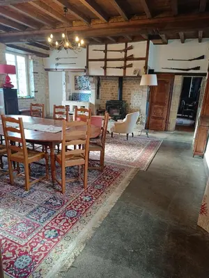 Coin salon dans l'établissement Sainte-Mère-Église - Ferme de Beauvais