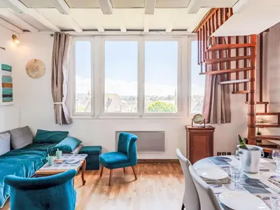 Coin salon dans l'établissement Apartment Marie Antoinette-2 by Interhome