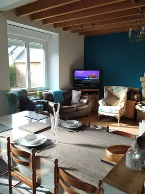 Coin salon dans l'établissement Le Jardin B&B