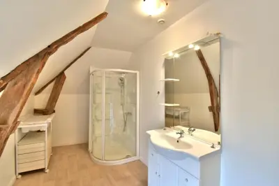 Salle de bains dans l'établissement Gite Mont Saint Michel 