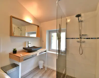 Salle de bains dans l'établissement Gite Mont Saint Michel 
