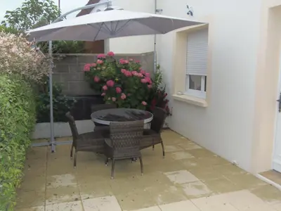 Balcon ou terrasse dans l'établissement petite maison de vacance 2 chambres