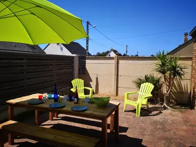 Terrasse ou espace extérieur de l'établissement Holiday Home Maison de l'Océan à Denneville