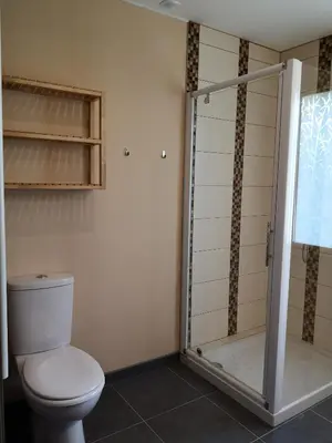 Salle de bains dans l'établissement Holiday Home Maison de l'Océan à Denneville