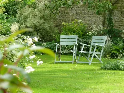 Jardin de l'établissement Roulage Ferme 18ème Normandie Plage