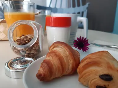 Options de petit-déjeuner proposées aux clients de l'établissement Kêr L - Breizh & Breakfast