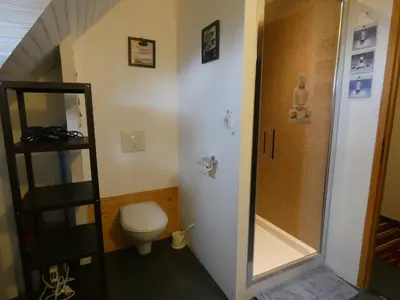 Salle de bains dans l'établissement Omaha gîtes