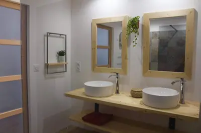 Salle de bains dans l'établissement Bienvenue chez Philippe et Pascale