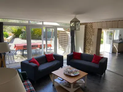 Coin salon dans l'établissement La Grange d'Amfreville