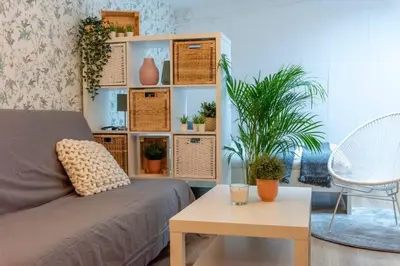 Coin salon dans l'établissement Appartement au calme + parking