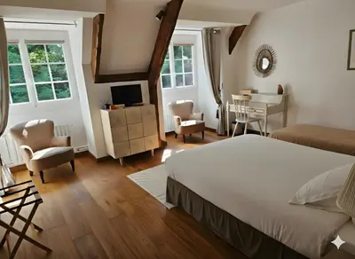 Un ou plusieurs lits dans un hébergement de l'établissement Bed and Breakfast Saultchevreuil