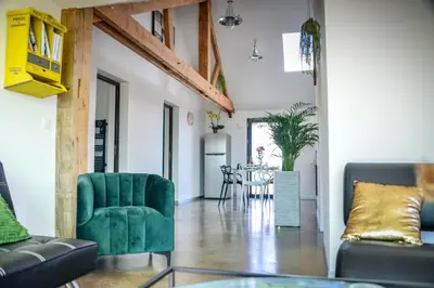 Coin salon dans l'établissement détente et confort - gite baie bocage