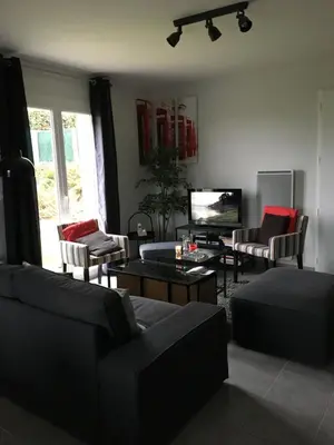 Coin salon dans l'établissement chambres chez Brigitte et Patrick près du Mont st Michel
