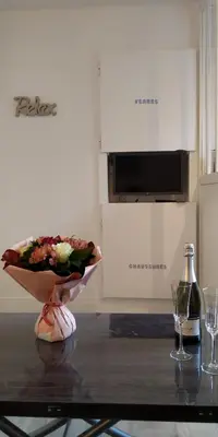 Télévision ou salle de divertissement dans l'établissement Cabourg, Hypercentre, 2 pièces Cosy