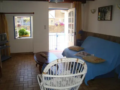 Coin salon dans l'établissement Gîte 