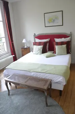 Un ou plusieurs lits dans un hébergement de l'établissement Chambres d'hôtes du Bas Manoir