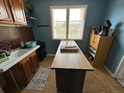 Cuisine ou kitchenette dans l'établissement De la campagne au Mont-Saint-Michel