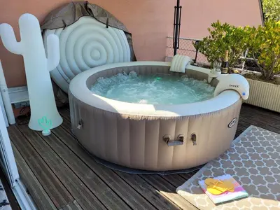 Plan de l'établissement La terrasse, jacuzzi et vue mer Plage à 200m