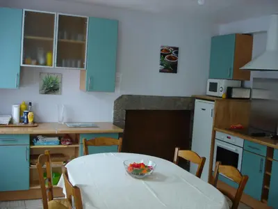 Cuisine ou kitchenette dans l'établissement gite Le verger de la Faverie
