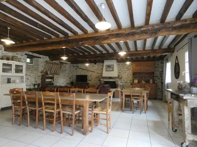 Cuisine ou kitchenette dans l'établissement Gîte de la Cour