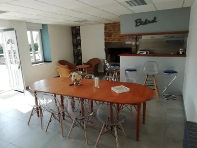 Cuisine ou kitchenette dans l'établissement Le Cottage de L Abbaye