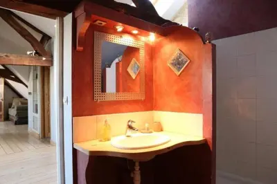 Salle de bains dans l'établissement Villa République Normandie