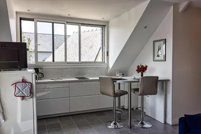 Cuisine ou kitchenette dans l'établissement L'Abri du Bon Vent