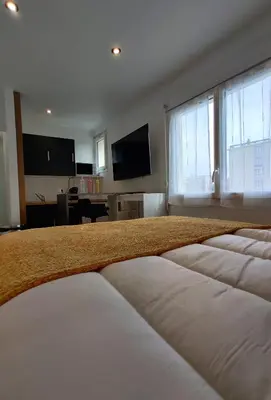 Télévision ou salle de divertissement dans l'établissement LE FOUCAULD-GoodCaen