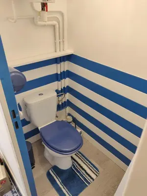 Salle de bains dans l'établissement Appartement F3 Cabourg près plage hippodrome centre-ville