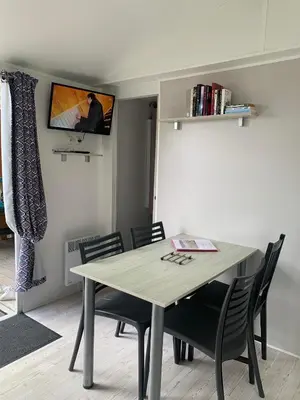 Télévision ou salle de divertissement dans l'établissement Mobil Home 10 M et Mme COLAS