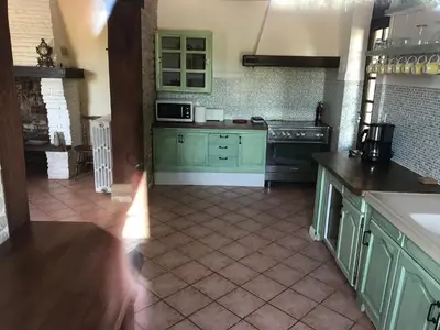 Cuisine ou kitchenette dans l'établissement la ferme, Coeur De Combray