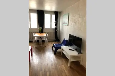 Coin salon dans l'établissement Appartement Caen Hyper Centre