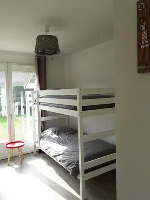 Un ou plusieurs lits dans un hébergement de l'établissement Agon-Coutainville, Villa spacieuse à 250m de la mer