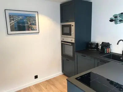 Cuisine ou kitchenette dans l'établissement Cherbourg Sea Sand