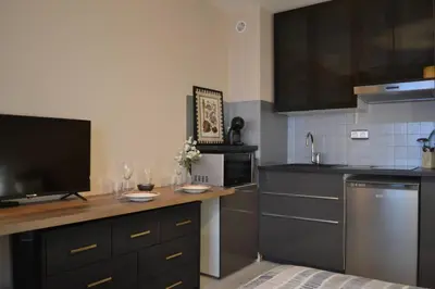 Cuisine ou kitchenette dans l'établissement Studio 24 - Coucher de Soleil & Vue Mer