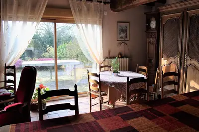 Coin salon dans l'établissement B&B La Gautraie