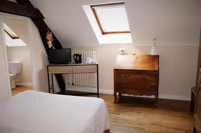 Un ou plusieurs lits dans un hébergement de l'établissement B&B La Gautraie