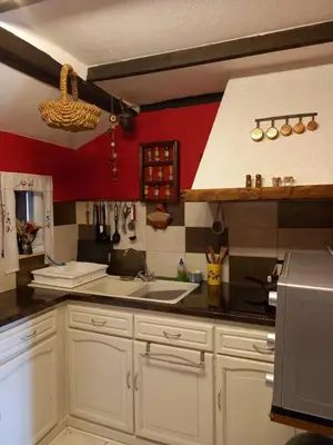 Cuisine ou kitchenette dans l'établissement LA CAMPAGNETTE